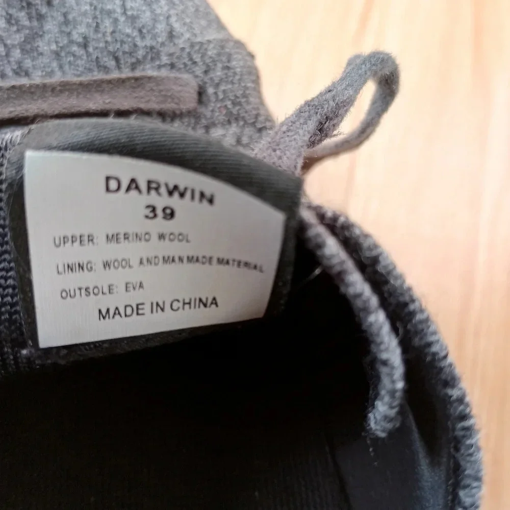 WOOLLOOMOOLOO Darwin Gray Wool Lace Up Sneakers Shoes Size 39 EU 8-8.5 US